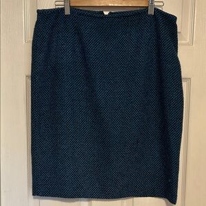 Calvin Klein Navy Textured Pencil Skirt